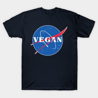 VEGAN - Nasa Parody Logo Design T-Shirt